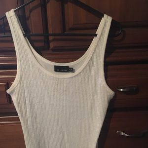 White sequin tank top